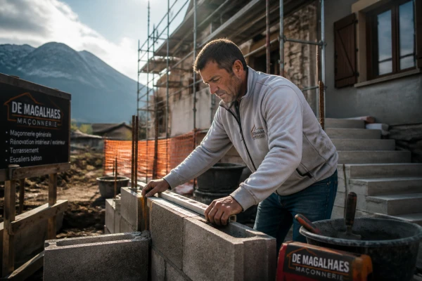 Maçon construction extension maison Chapareillan